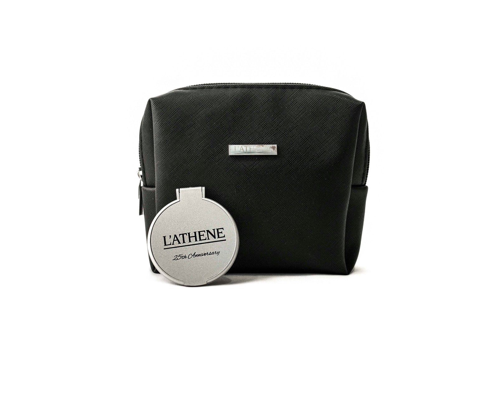 FREE GIFT | FREE GIFT - L'ATHENE Signature Black Cosmetic Bag and Mirror